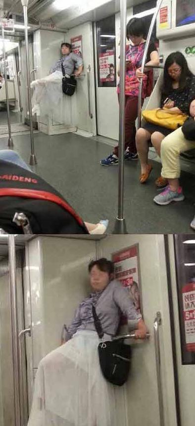 大妈真会找座位啊 大妈真会找座位啊