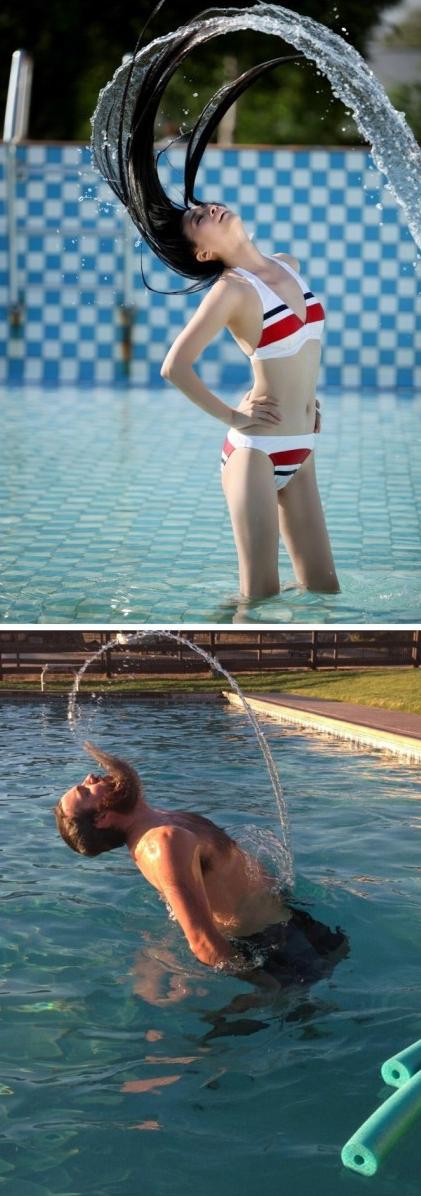 男生如何在泳池制造飘逸动感的效果 男生如何在泳池制造飘逸动感的效果