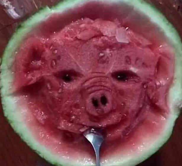 硬是吃出了自拍的效果 硬是吃出了自拍的效果