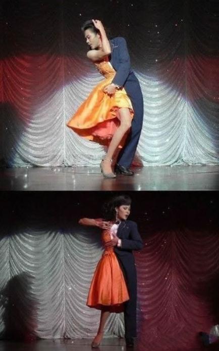 舞者完美融合的瞬间 舞者完美融合的瞬间